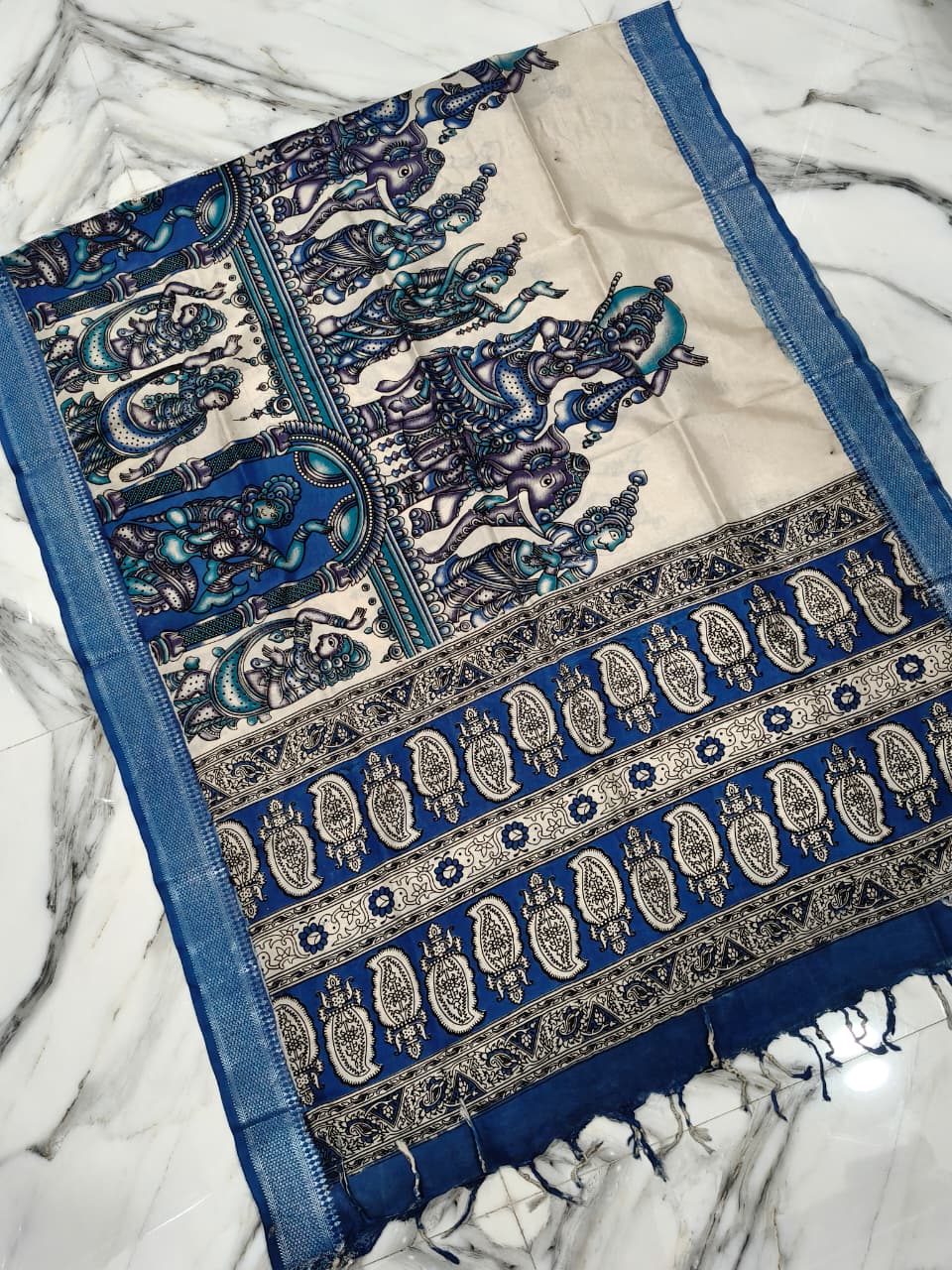 Original Chennuri Silk Dupatta with Nizam border