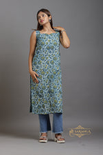 Premium Cotton Indo-western sleeveless Kurti (Top only)  – Breathable and Comfortable cotton