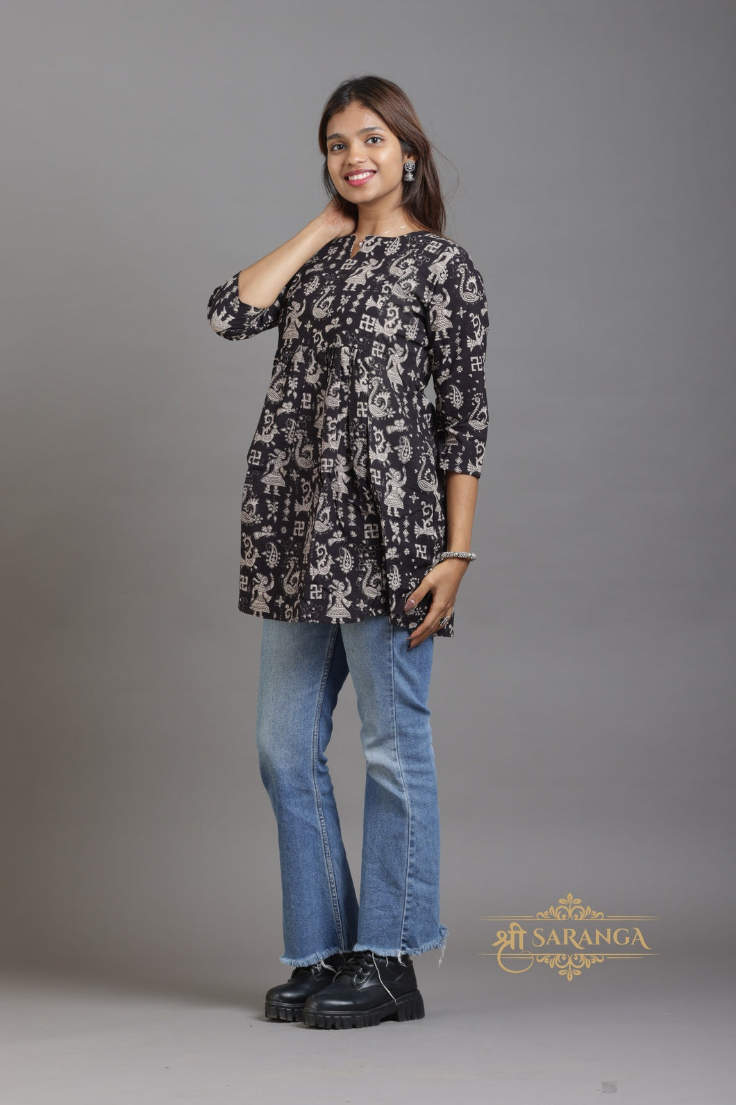 Authentic Kalamkari Peplum Short Kurti (Top only)  – Breathable and Comfortable cotton