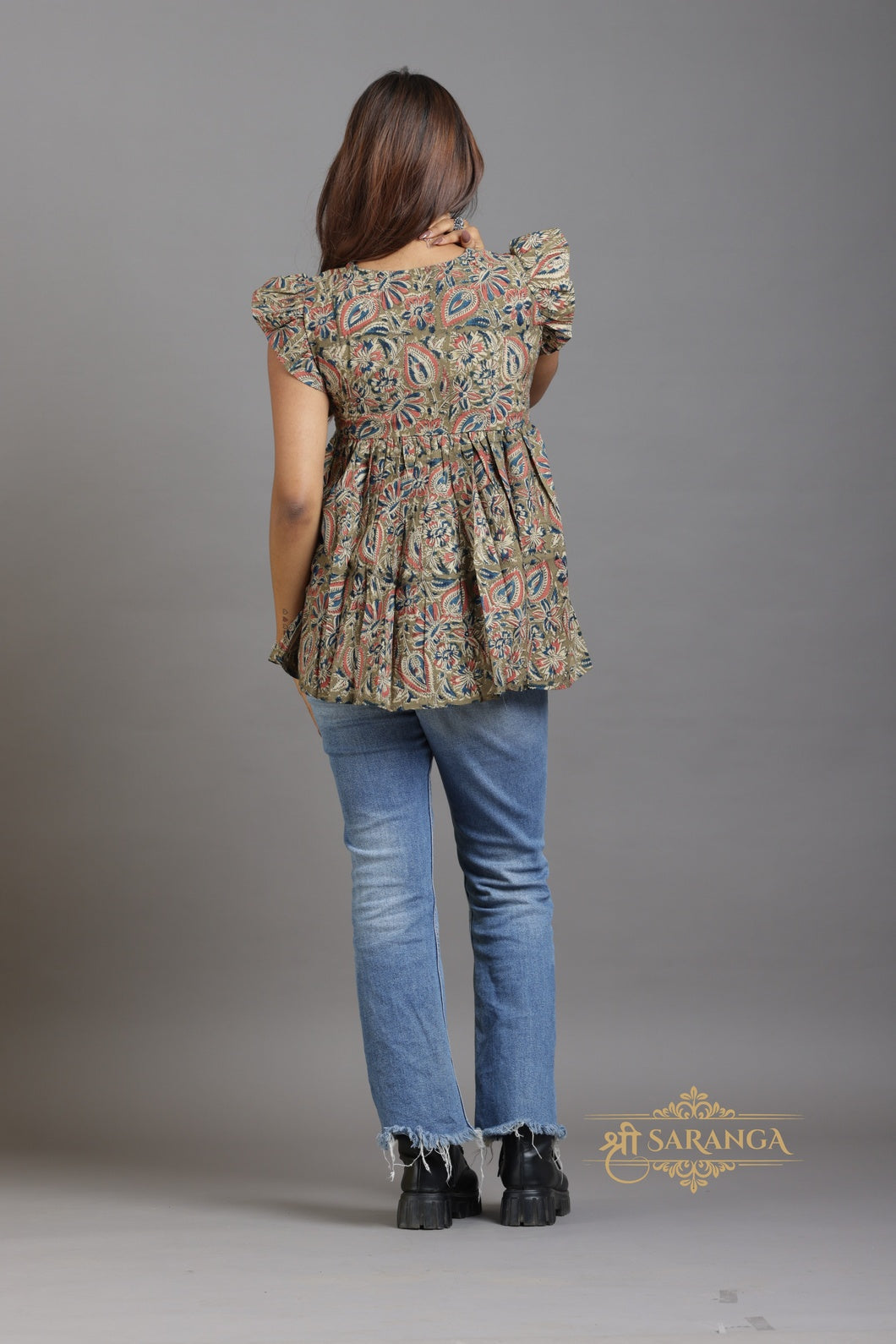 Authentic Kalamkari Short Top   – Breathable and Comfortable cotton