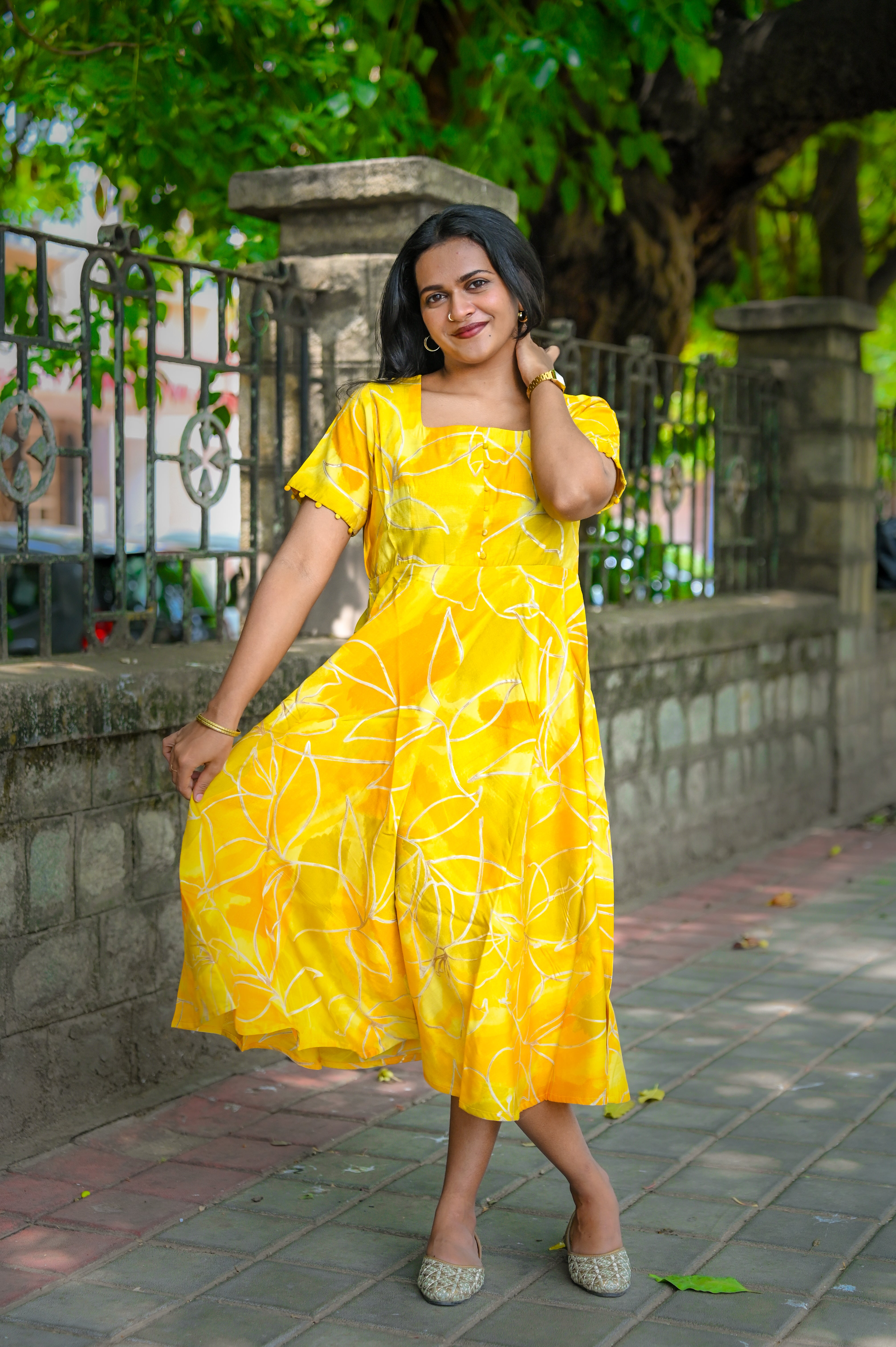 Premium Rayon Flared Dress