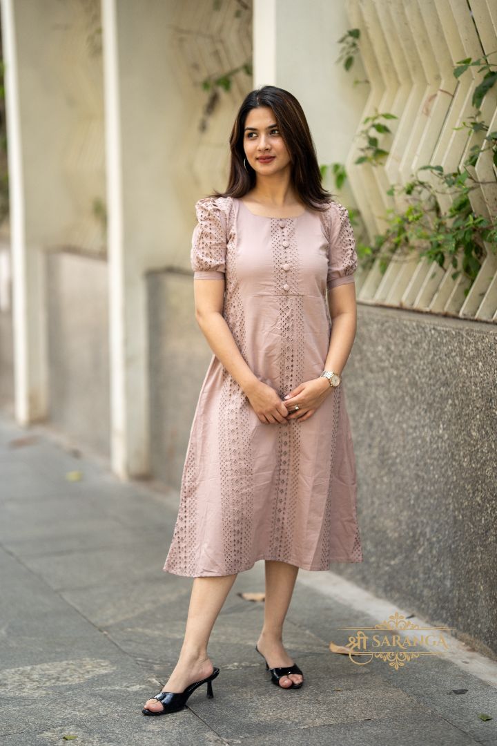 Hakoba Eyelet Midi Dress