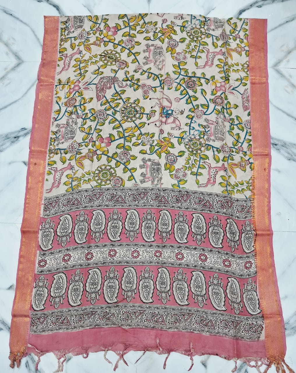 Original Chennuri Silk Dupatta with Nizam border