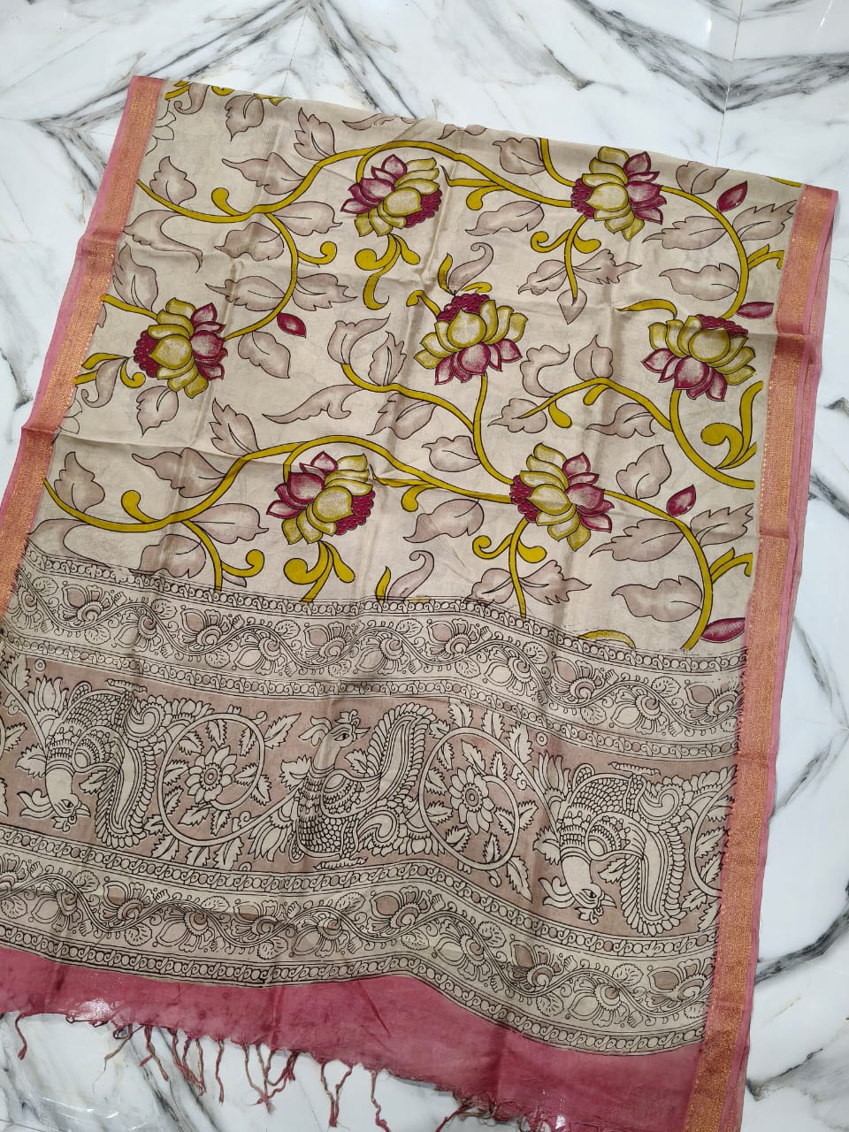 Original Chennuri Silk Dupatta with Nizam border