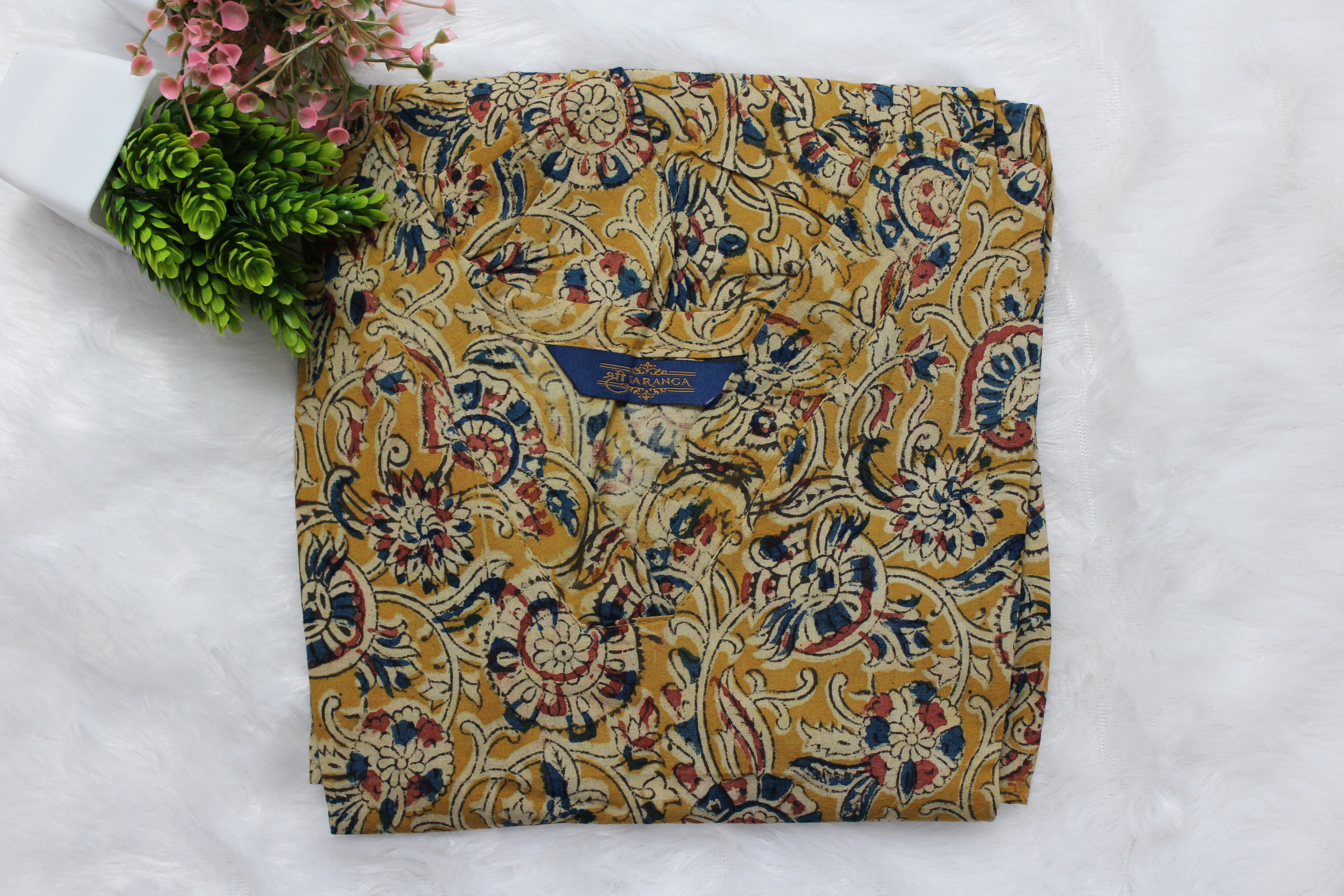Authentic Kalamkari Short Top   – Breathable and Comfortable cotton