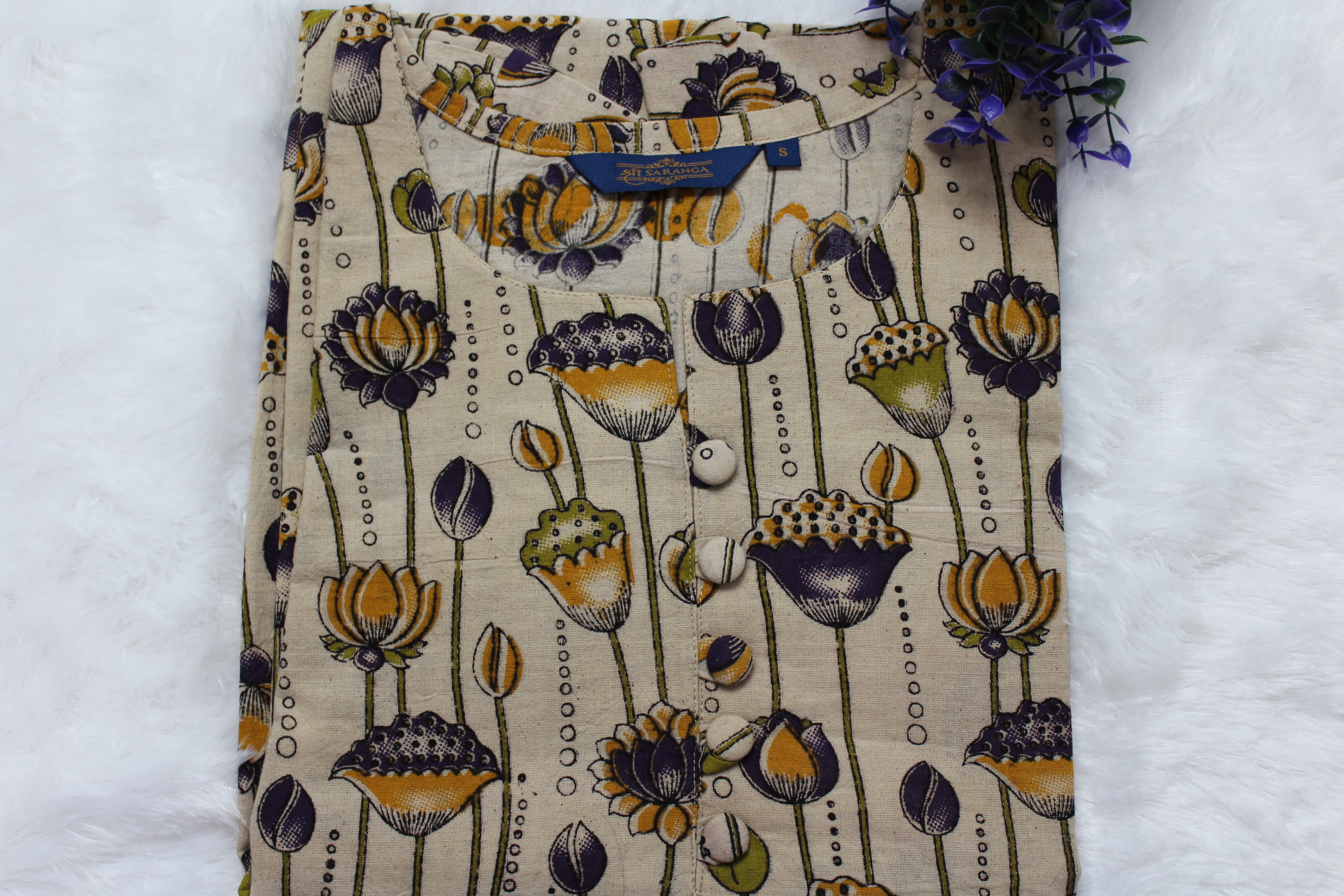 Authentic Kalamkari Short Kurti   – Breathable and Comfortable cotton