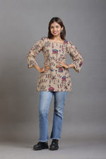 Stylish Kalamkari Corset Top -  Breathable and Comfortable cotton