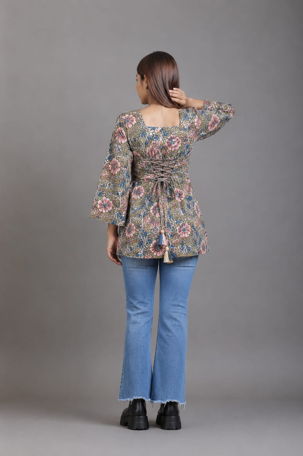 Stylish Kalamkari Corset Top -  Breathable and Comfortable cotton