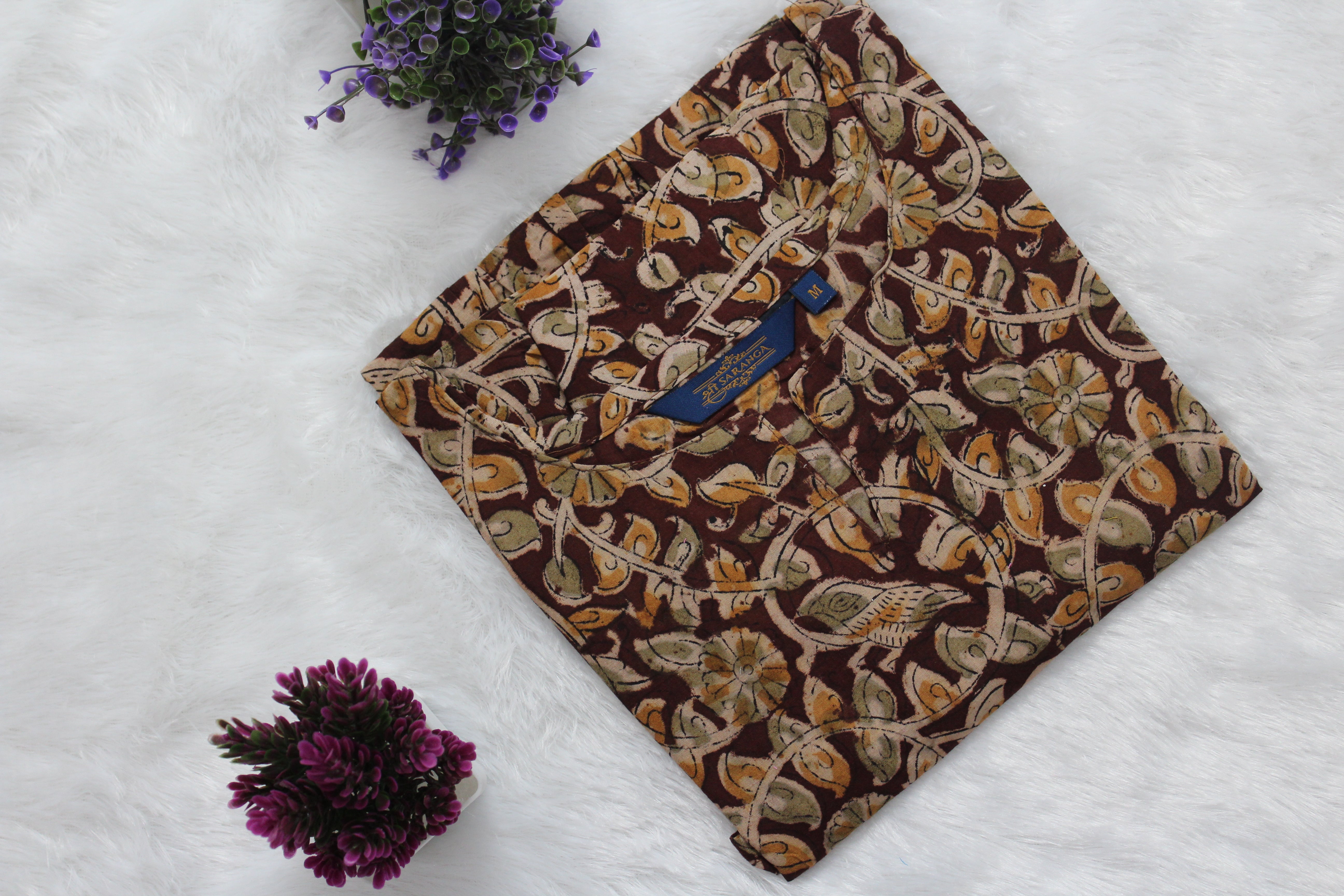 Authentic Kalamkari Peplum Short Kurti (Top only)  – Breathable and Comfortable cotton