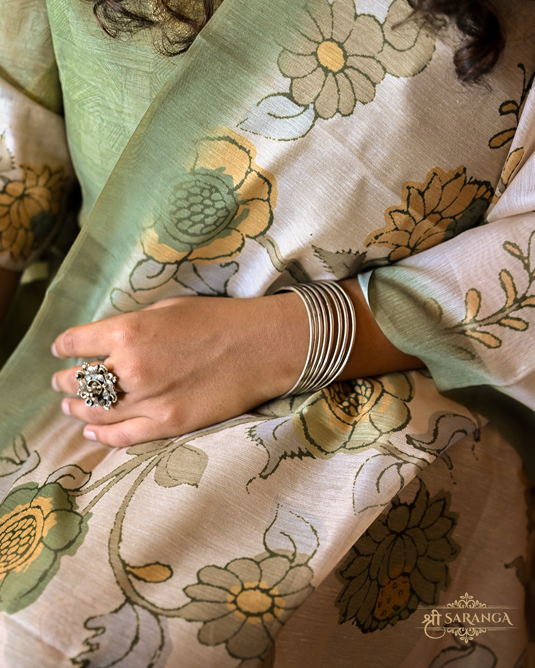 Mint Meadow Silk Cotton Suit Set