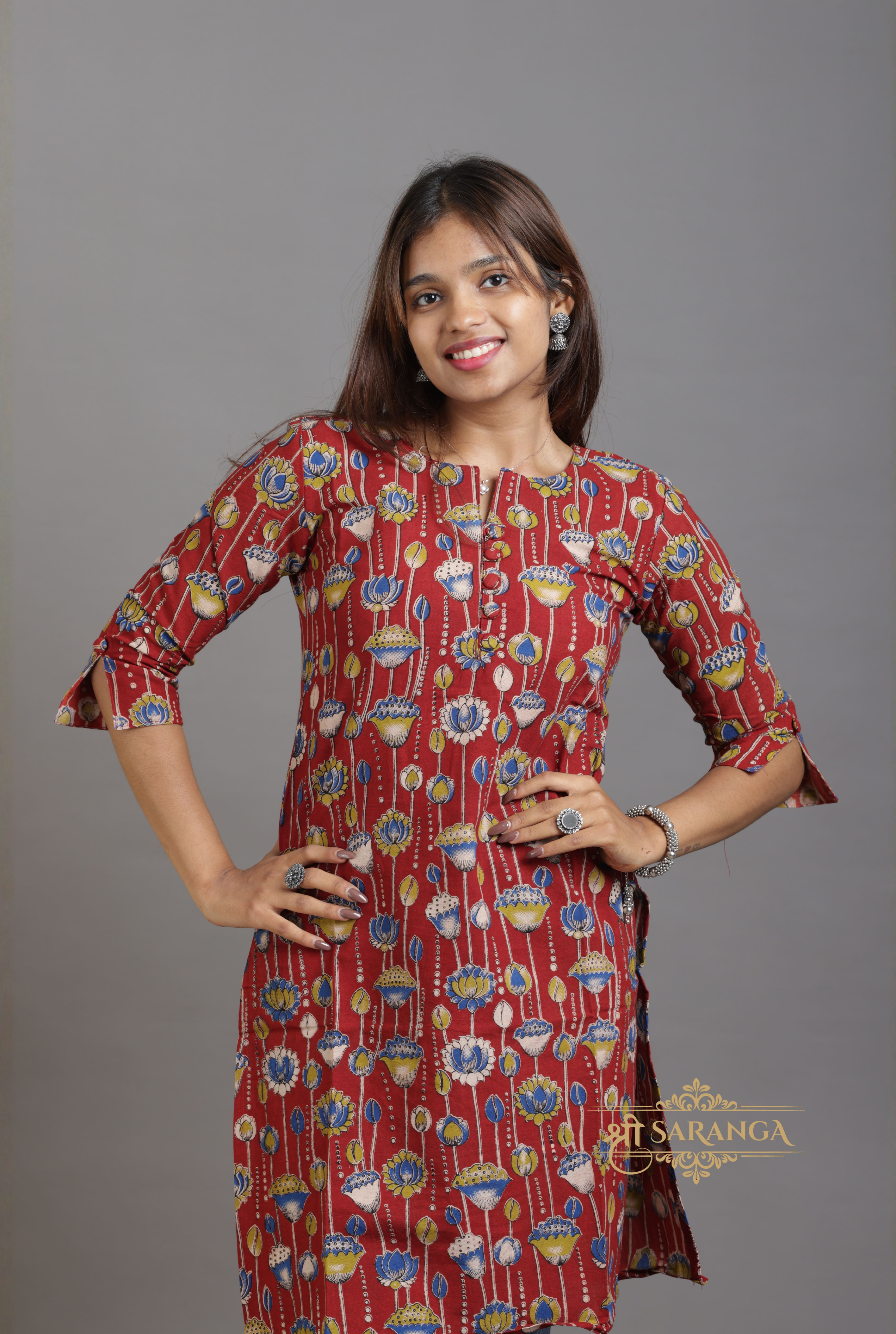 Authentic Kalamkari Short Kurti   – Breathable and Comfortable cotton
