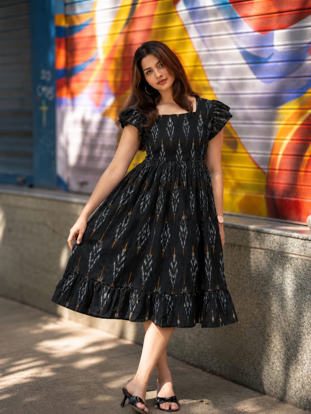 Authentic ikkat Midi Dress