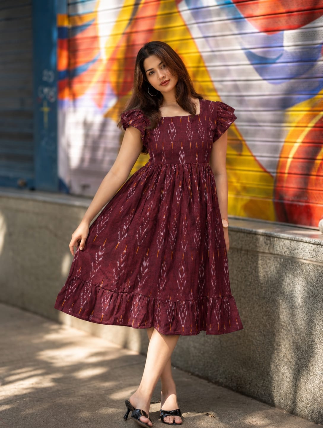 Authentic ikkat Midi Dress